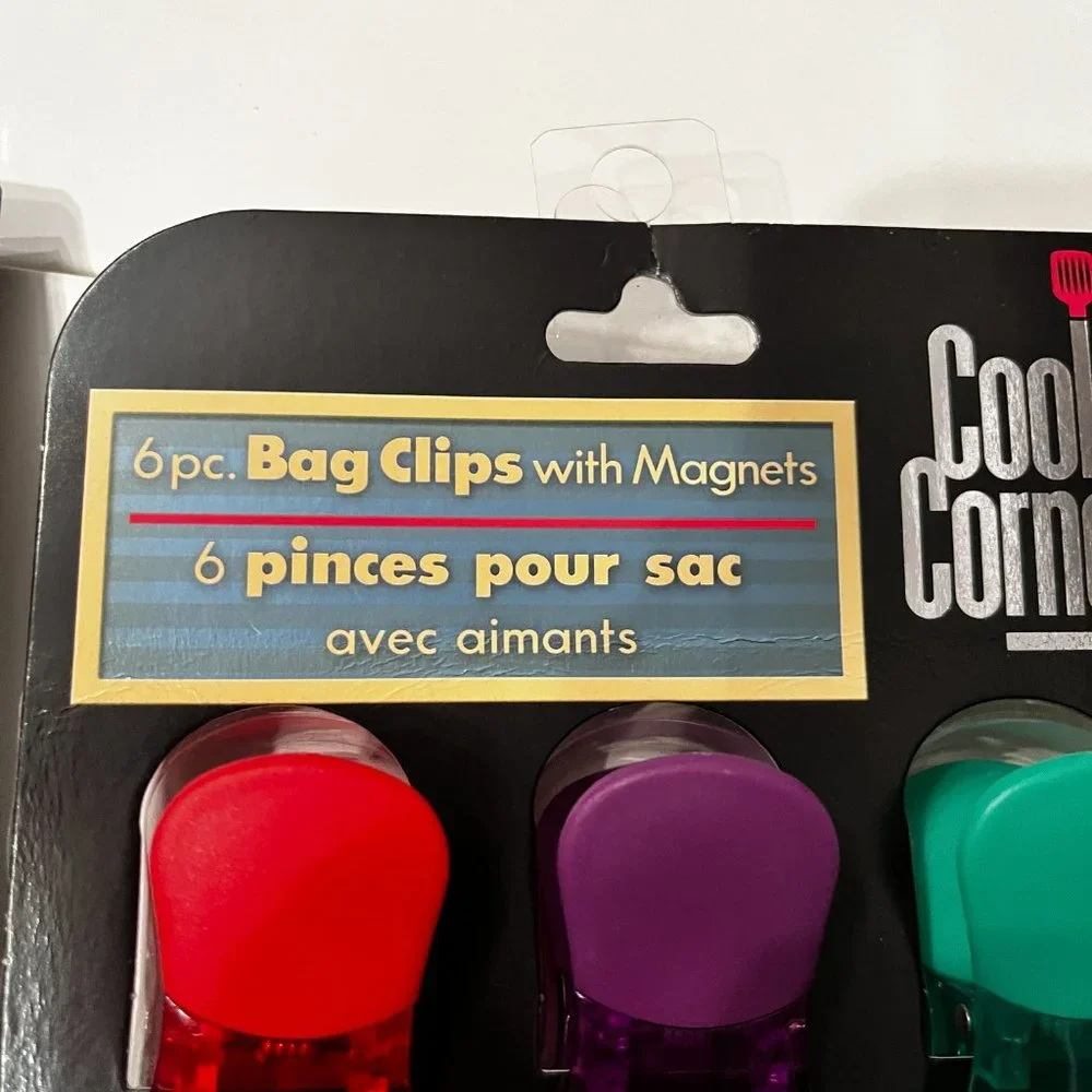Magnetic‎ Chip Clips Multi-colored  - 2 packs of 6 clips for a total of 12 - NEW